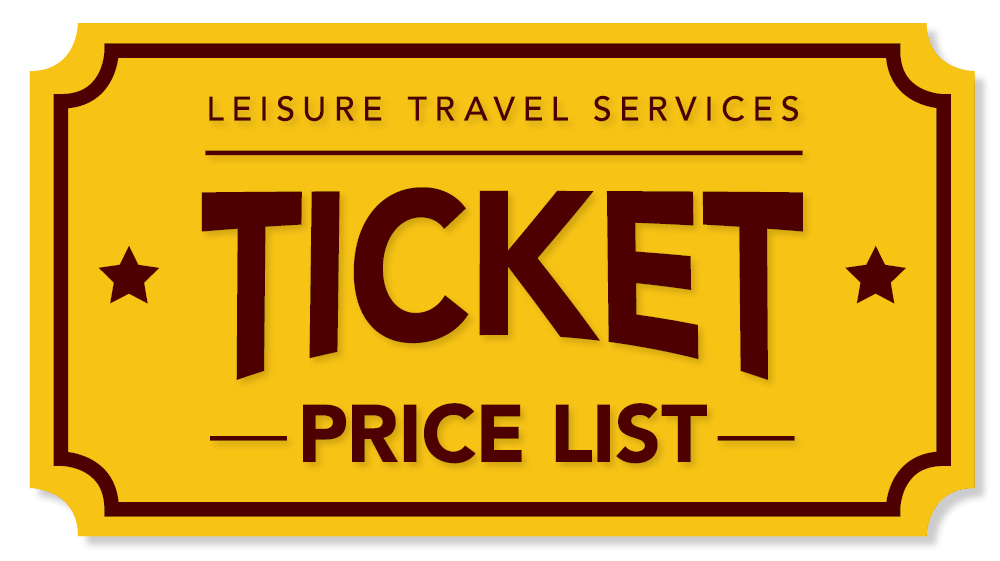 US Army MWR Ticket Price List