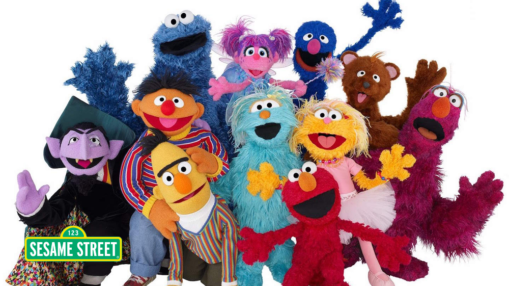 US Army MWR Military Families and Sesame Street Muppets Photo Shoot